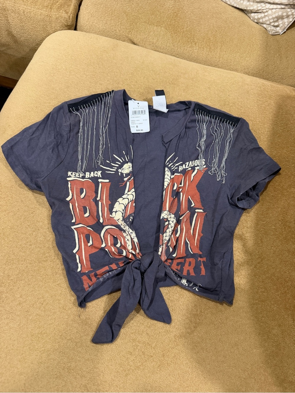 Women's Cropped Tied shirt